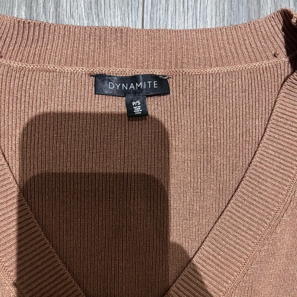 dynamite tan sweater bodysuit medium - Picture 2 of 3